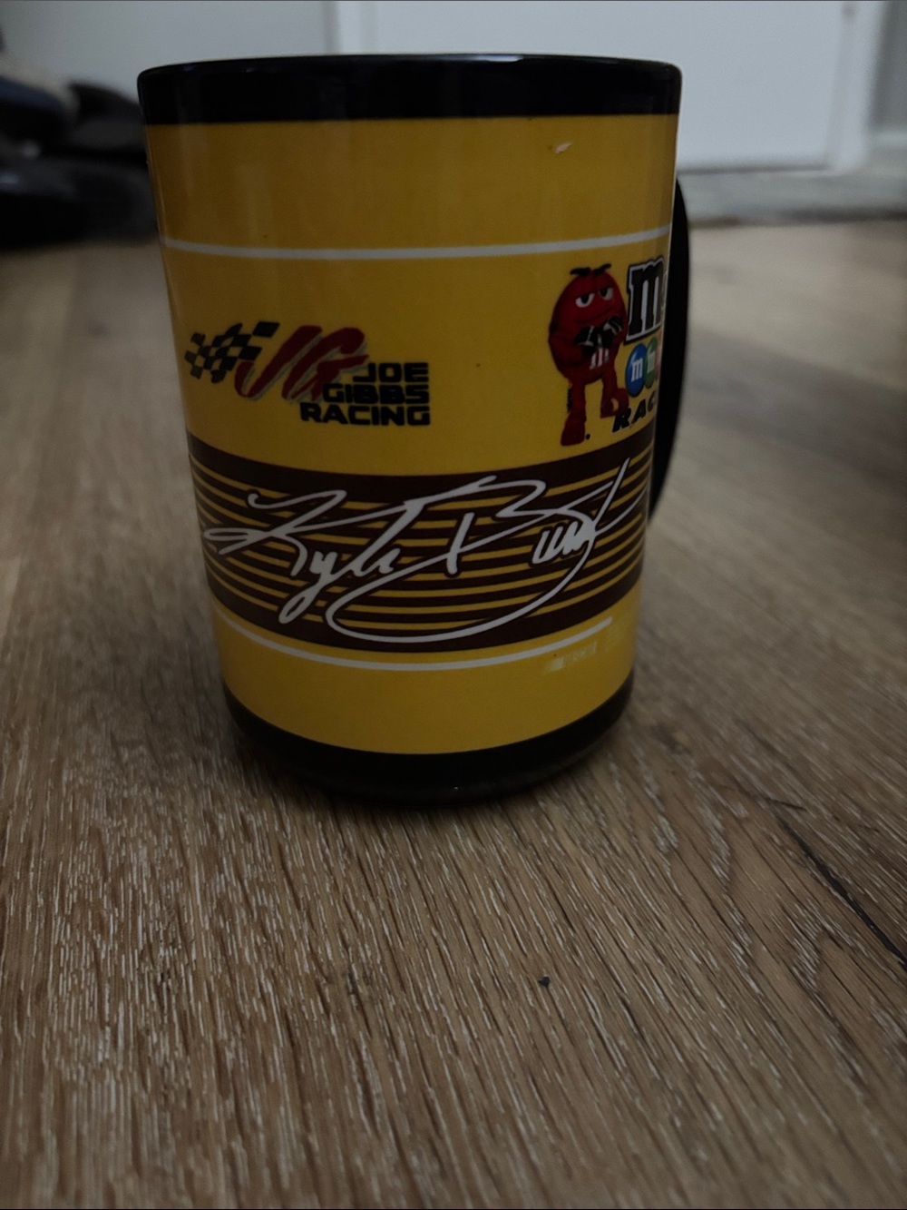 Nascar Yellow and Black Joe Gibbs Racing Ceramic Mug
